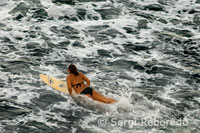 Playa de Honoli’i donde la mayoría de practicantes al surf son mujeres, incluso existe una escuela, la Big Island Girl Surf, que les da clases a las novicias. Big Island.